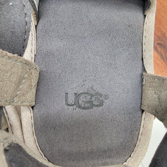 UGG Mens Shoes Size 8 Gray Suede Dune Fisherman Strap Comfort 1099754 Sandal - Picture 10 of 12